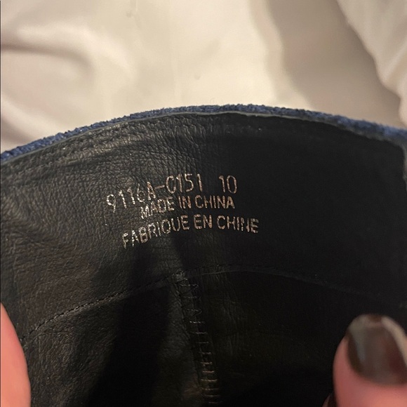 Jeffrey Campbell Navy Floral Heeled Boots - Picture 3 of 8